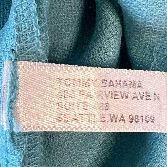 Tommy Bahama short sleeve button down turquoise men's XL silk blend lightweight - Picture 5 of 14